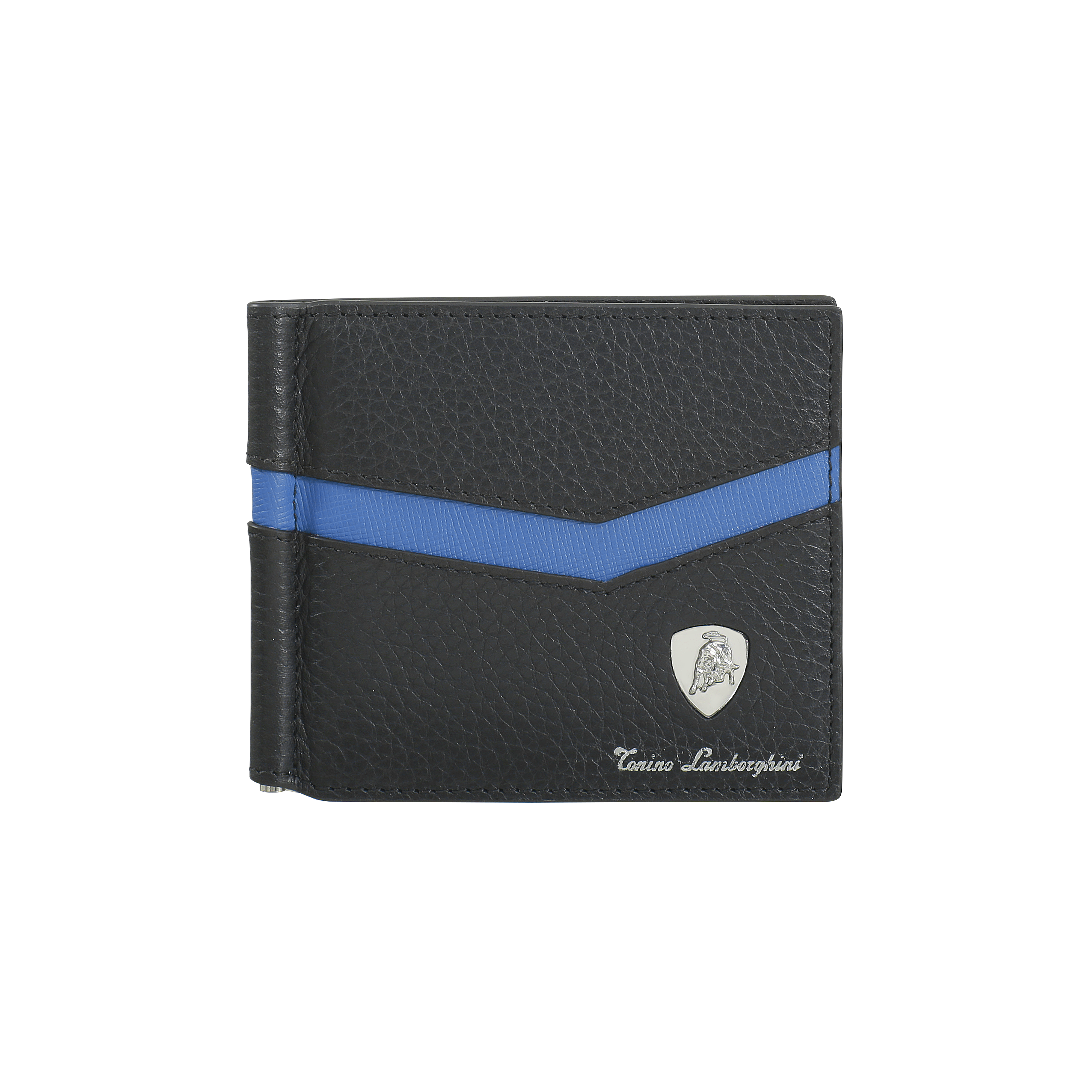 Wallet 8 C C with clip Velocita Black Blue TONINO LAMBORGHINI