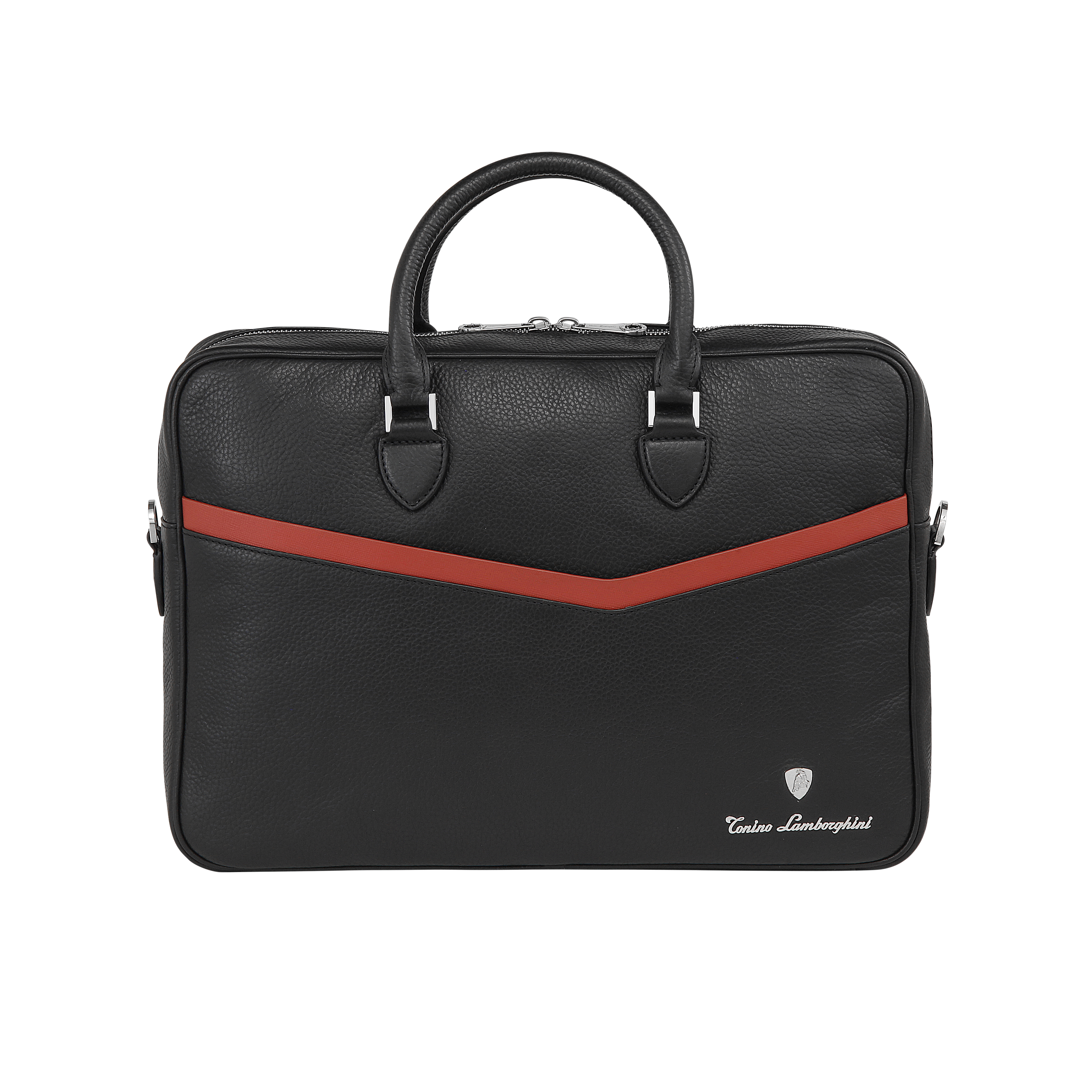 Double Handle Briefcase one compartment Velocità Black / Red