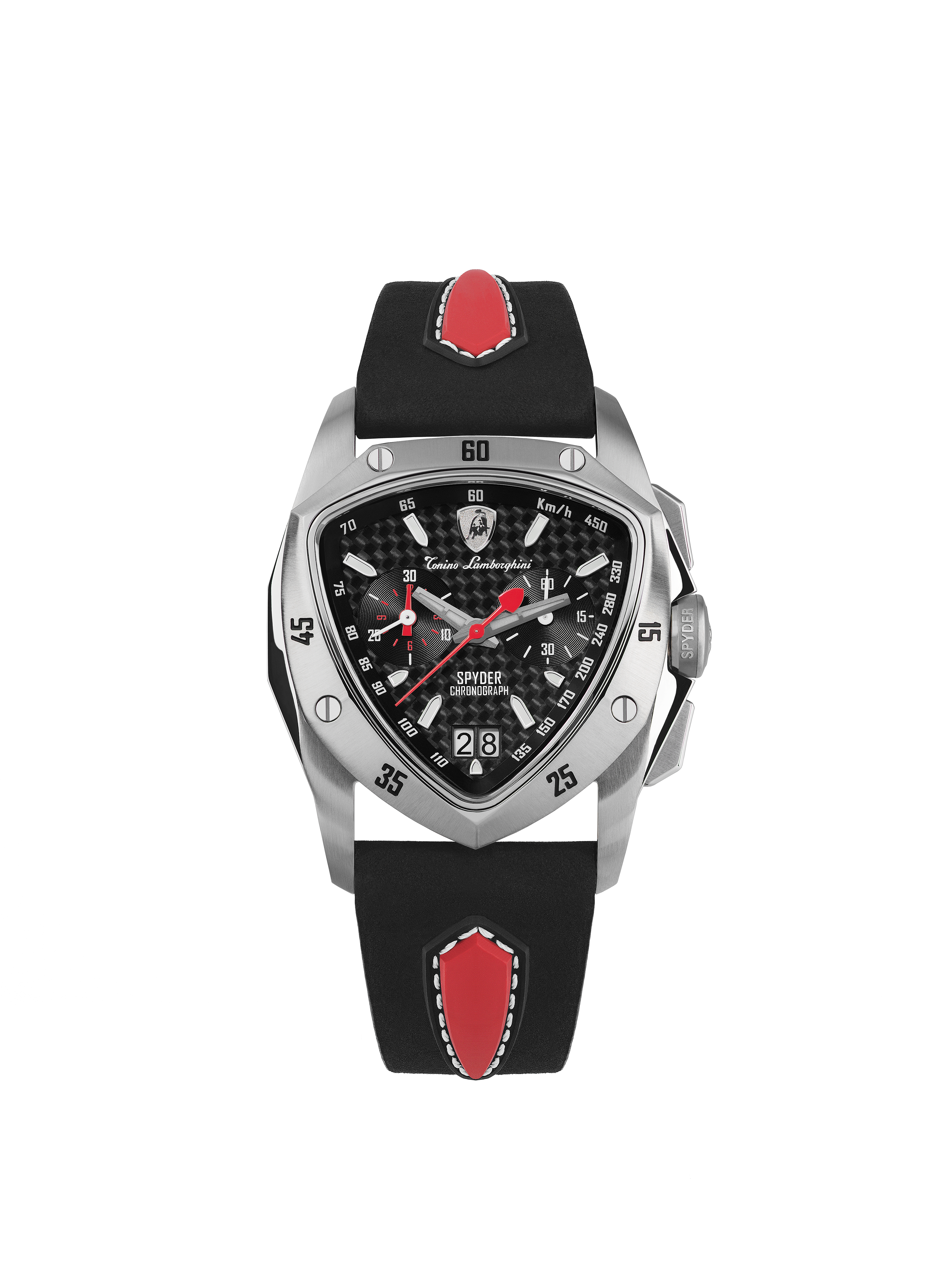 New Spyder Chronograph Silver / Red – TONINO LAMBORGHINI New Spyder Chronograph Silver / Red – TONINO LAMBORGHINI