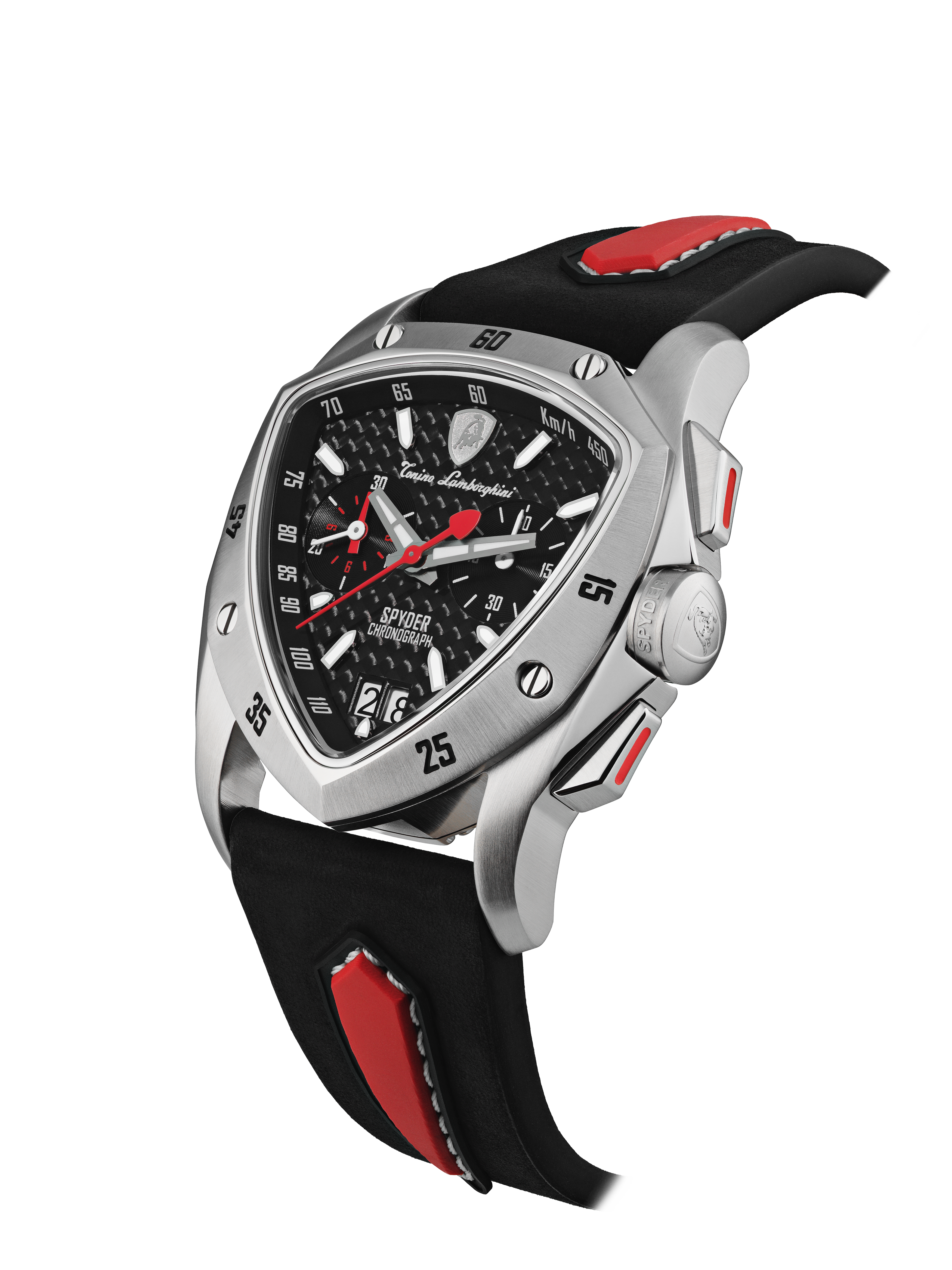 New Spyder Chronograph Silver / Red